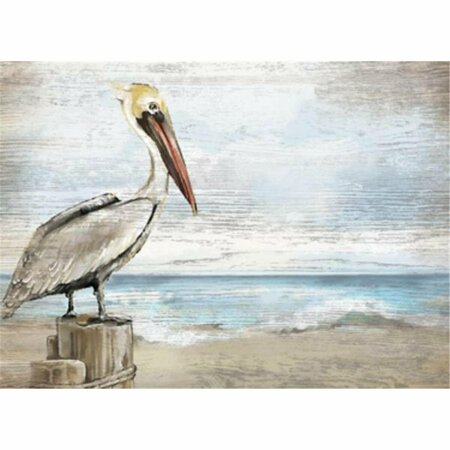 YOUNGS Wood Pelican Wall Plaque 37239